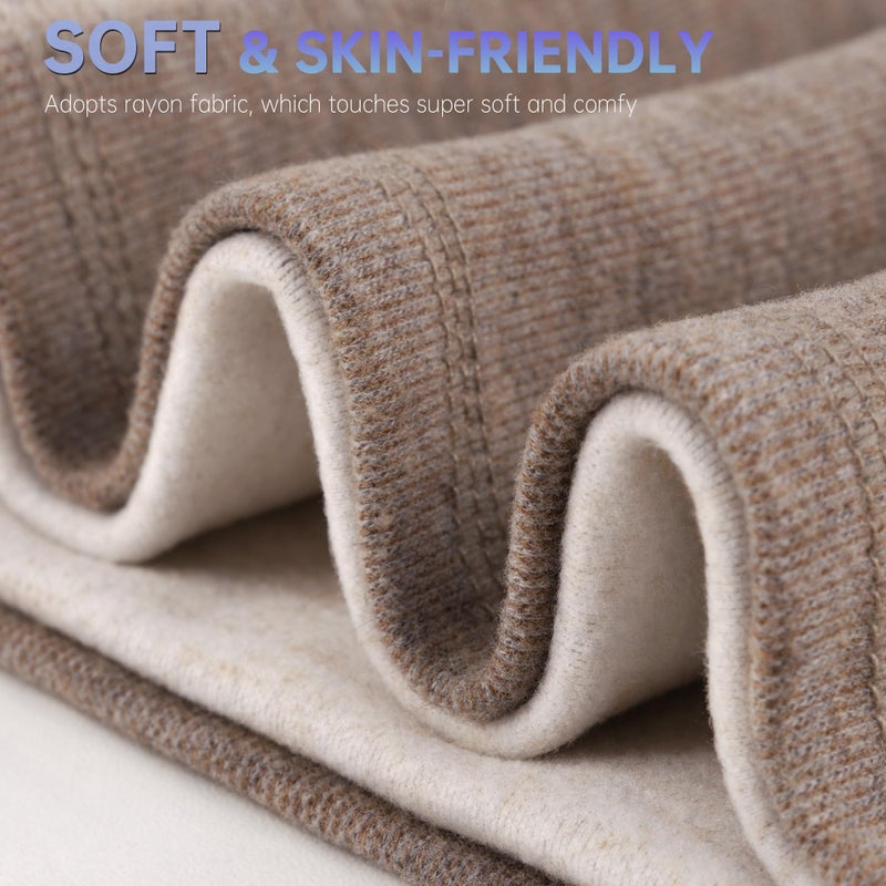 EXski Winter Neck Gaiter Warmer, Soft Fleece Face Mask Scarf for Cold Weather Skiing Cycling Outdoor Sports Brown - Image 2